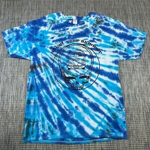 Greatful Dead Steal your Summer Tie Dye Blue Men’s shirt‎ Sz L New